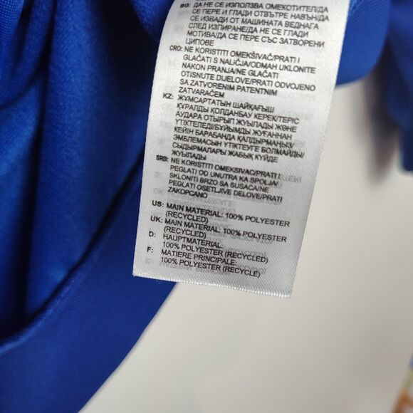 Adidas Full-Zip Sweatshirt Men's Size 2XL Cobalt Glue Long Sleeves Logo - Picture 11 of 12